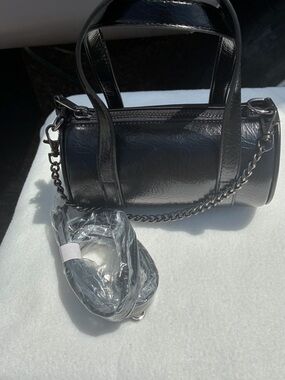 Aldo Black Barrel Chain Handle Mini Shoulder Bag NWOT